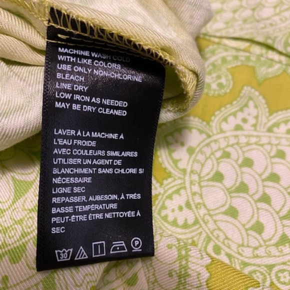 Urban Outfitter Sophie Printed Paisley Yellow Pull On Cargo Pants Size L - Picture 9 of 10